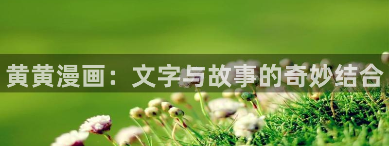 汗汗漫画 视频：黄黄漫画：文字与故事的奇妙结合